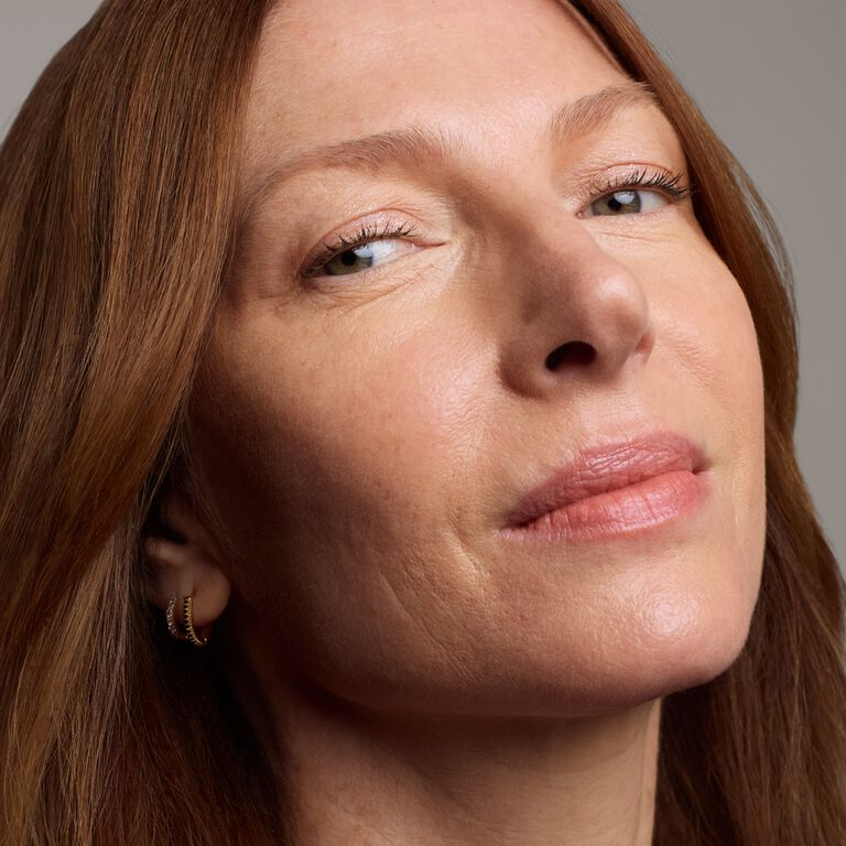 Close-up of a mature model&rsquo;s undereye area
